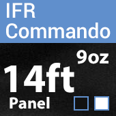 9oz. Fire Retardant Duvetyne/Commando Cloth - Sewn Drape Panel w/ 4" Rod Pockets - 14ft