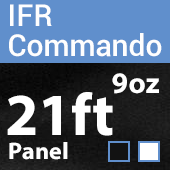 9oz. Fire Retardant Duvetyne/Commando Cloth - Sewn Drape Panel w/ 4" Rod Pockets - 21ft