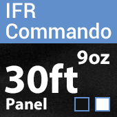 9oz. Fire Retardant Duvetyne/Commando Cloth - Sewn Drape Panel w/ 4" Rod Pockets - 30ft
