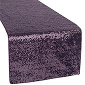 Standard Sequin Table Runner by Eastern Mills - Eggplant/Plum