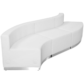 Titan Series Leather Reception Configuration Style "K" 3 pieces "White"