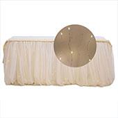 Fairy LED Wire Table Skirt Light - 13ft Long x 36" Tall - Multiple Settings - Warm White