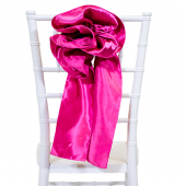 DecoStar™ 9" Satin Flower Chair Accent - Fuchsia