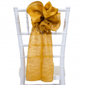 DecoStar™ 9" Crushed Taffeta Flower Chair Accent - Gold
