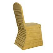 200 GSM Grade A Quality Ruched Chair Cover By Eastern Mills - Spandex/Lycra - Gold