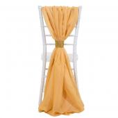 DecoStar™ Single Piece Simple Back Chair Accent - Gold