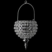 DecoStar™ Real Crystal Hanging Candle Holder - Drop Bottom - LG