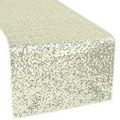 Standard Sequin Table Runner by Eastern Mills - Ivory
