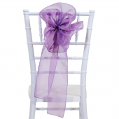 DecoStar™ 9" Sheer Flower Chair Accent - Lavender