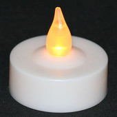 LED Tea Light w/ Flicker, On/Off Switch and Replaceable Battery (12 Pack)