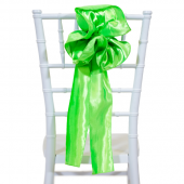 DecoStar™ 9" Satin Flower Chair Accent - Lime