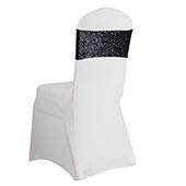 Sequin & Spandex Chair Band by Eastern Mills - Navy Blue - 10 Pack