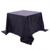 Square 90" x 90" Sequin Tablecloth by Eastern Mills - Premium Quality - Navy Blue