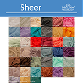 *FR* Sheer Voile Fabric by Eastern Mills By The Yard - 10FT Wide - Choice of Colors