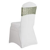 Sequin & Spandex Chair Band by Eastern Mills - Olive - 10 Pack
