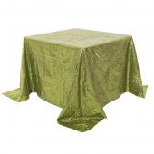 Square 90" x 90" Sequin Tablecloth by Eastern Mills - Premium Quality - Olive