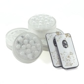 4 PACK - Small Submersible Puck Light - Battery Operated W/ Remote - White