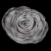 DISCONTINUED - DecoStar™ Pin-able Fabric Flower - Silver - Large