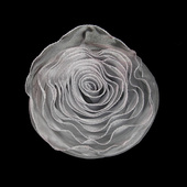 DISCONTINUED - DecoStar™ Pin-able Fabric Flower - Silver - Medium