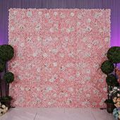 8ft x 8ft Portable Mixed Blush Floral Backdrop Kit