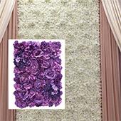 8ft x 8ft Portable Mixed Lavender/Purple Floral Backdrop Kit