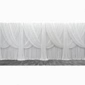 Premium Criss-Cross Curtain 4 Panel Backdrop - Height: 7-12ft