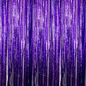 Purple - Cracked Ice Fringe Curtain - Many Size Options
