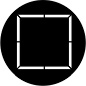 Square - Stock Gobo for Gobo Light Projectors - Choose your size!