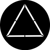 Triangle - Stock Gobo for Gobo Light Projectors - Choose your size!