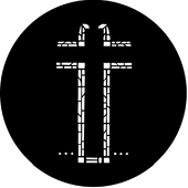 Stained Glass Red - Stock Gobo for Gobo Light Projectors - Choose your size!