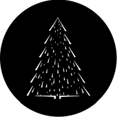 Christmas Tree C - Stock Gobo for Gobo Light Projectors - Choose your size!