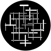 Symmetric 5 - Stock Gobo for Gobo Light Projectors - Choose your size!