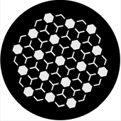 Symmetric 7 - Stock Gobo for Gobo Light Projectors - Choose your size!