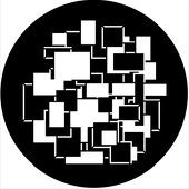 Symmetric 9 - Stock Gobo for Gobo Light Projectors - Choose your size!