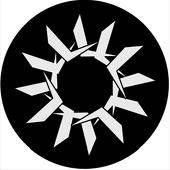 Symmetric 10 - Stock Gobo for Gobo Light Projectors - Choose your size!