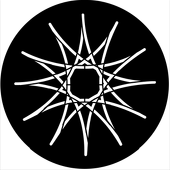 Symmetric 17 - Stock Gobo for Gobo Light Projectors - Choose your size!