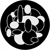 Organic 3 - Stock Gobo for Gobo Light Projectors - Choose your size!