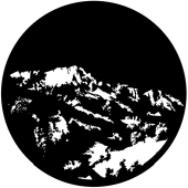 Mountain 1 - Stock Gobo for Gobo Light Projectors - Choose your size!