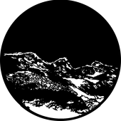 Mountain 3 - Stock Gobo for Gobo Light Projectors - Choose your size!