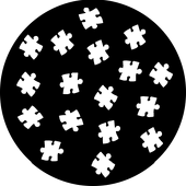 Jigsaw Pieces - Stock Gobo for Gobo Light Projectors - Choose your size!