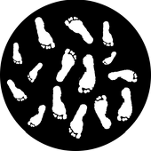 Footprints - Stock Gobo for Gobo Light Projectors - Choose your size!