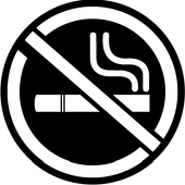 No Smoking 2 - Stock Gobo for Gobo Light Projectors - Choose your size!