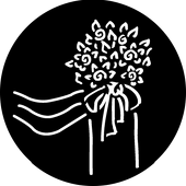 Floral Decoration 2 - Stock Gobo for Gobo Light Projectors - Choose your size!