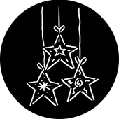 Dangling Stars - Stock Gobo for Gobo Light Projectors - Choose your size!
