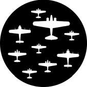 World War Planes 1 - Stock Gobo for Gobo Light Projectors - Choose your size!