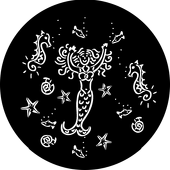 Mermaid - Stock Gobo for Gobo Light Projectors - Choose your size!
