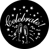 Celebration Drinks - Stock Gobo for Gobo Light Projectors - Choose your size!