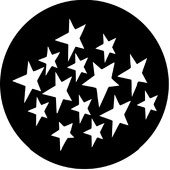 Stars 1 - Stock Gobo for Gobo Light Projectors - Choose your size!