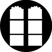 French Windows - Stock Gobo for Gobo Light Projectors - Choose your size!