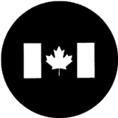 Canadian Flag - Stock Gobo for Gobo Light Projectors - Choose your size!